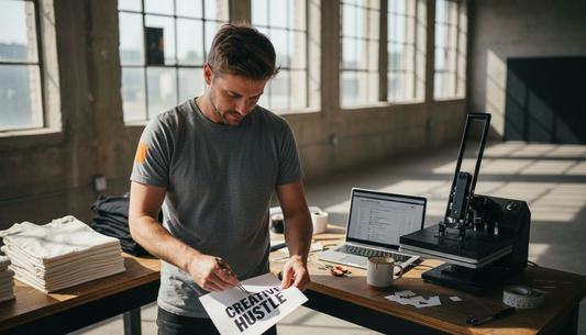 Apparel brand owner working with DTF transfers