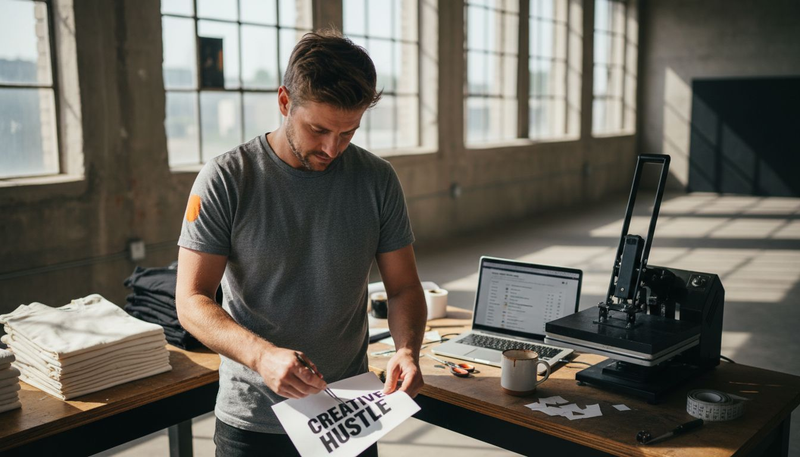 Apparel brand owner working with DTF transfers