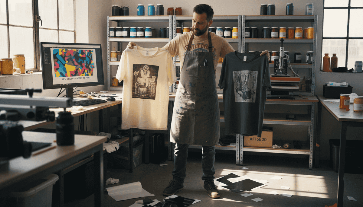 Business owner compares DTF and screen printing