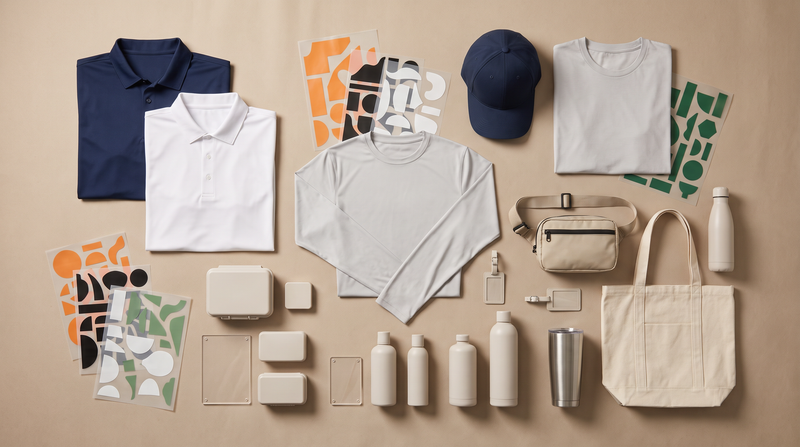 Boat crew and marina staff kit with blank polos sun shirt cap bags bottles tumbler acrylic dock signs tags boxes and DTF UV transfer sheets