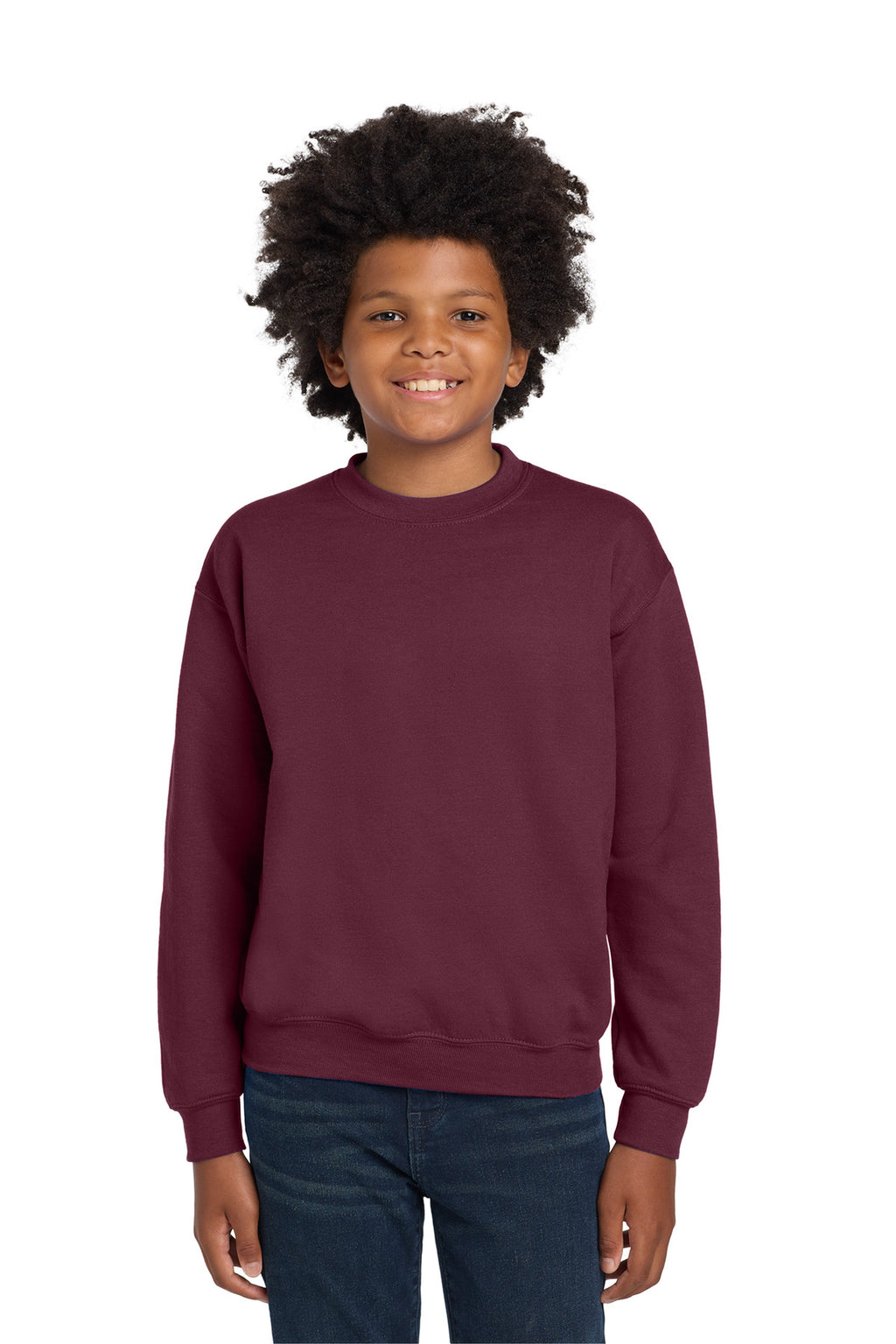 Gildan Youth Heavy Blend Crewneck Sweatshirt.  18000B