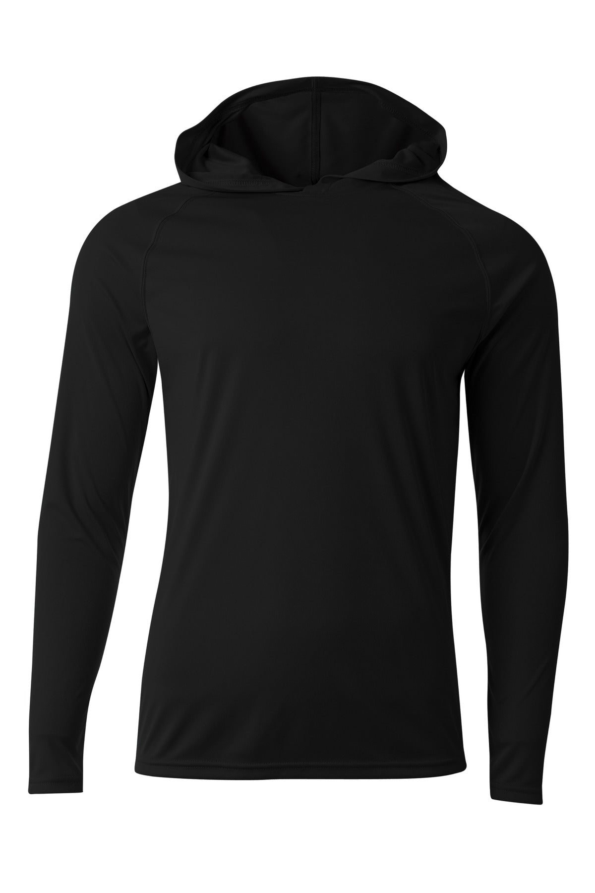 close up of hood on a4 cooling performance long sleeve tee a4n3409