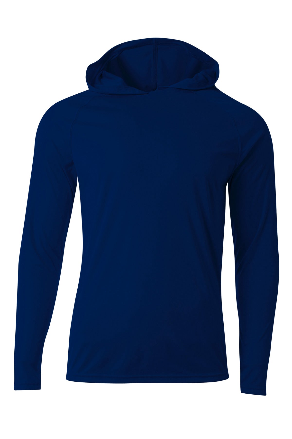 athlete wearing a4 cooling performance long sleeve hooded tee during workout – diy printz