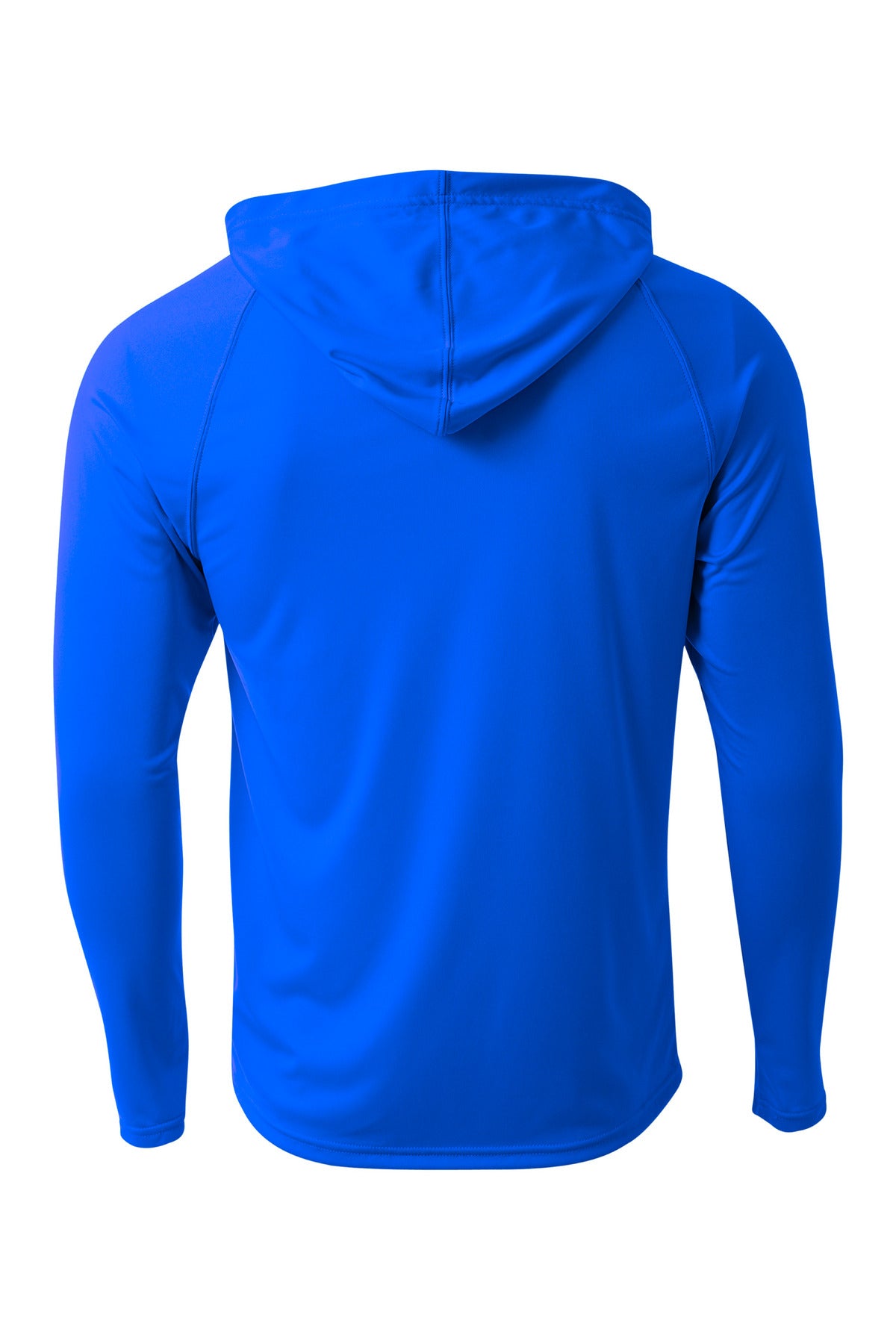 a4 cooling performance long sleeve hooded tee flat lay front – diy printz