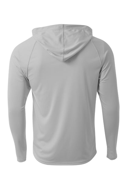 a4 cooling performance hooded long sleeve tee with school logo print – diy printz
