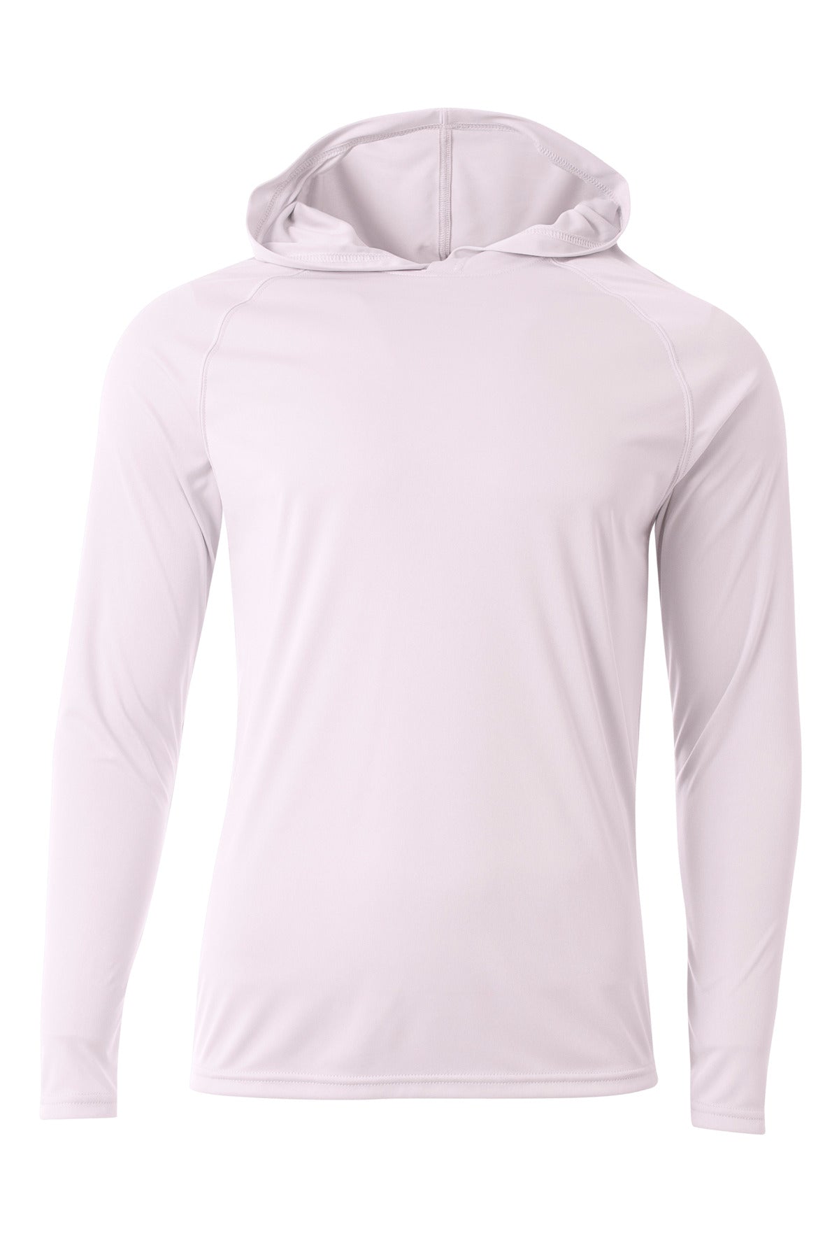 close up of smooth print ready surface on a4 cooling performance hooded tee – diy printz