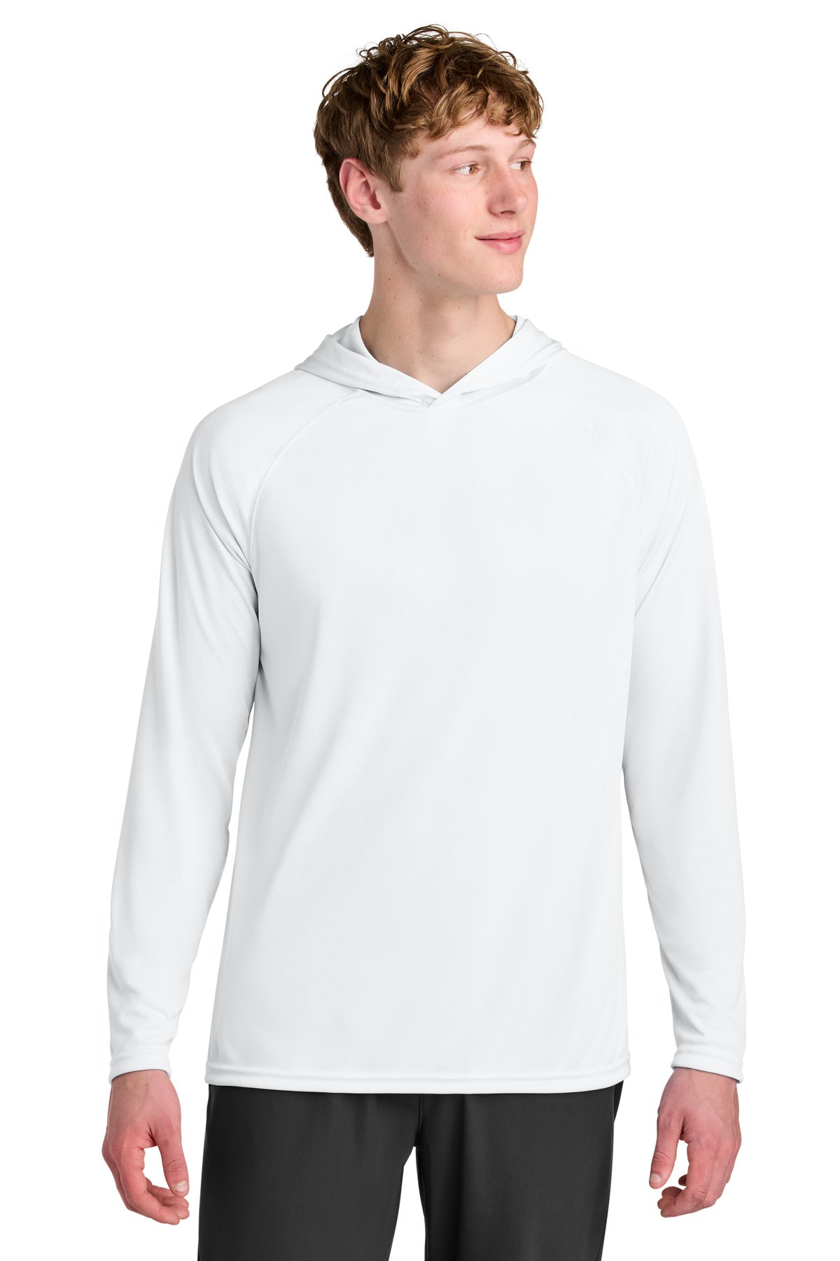 a4 cooling performance hooded tee with business branding front print – diy printz
