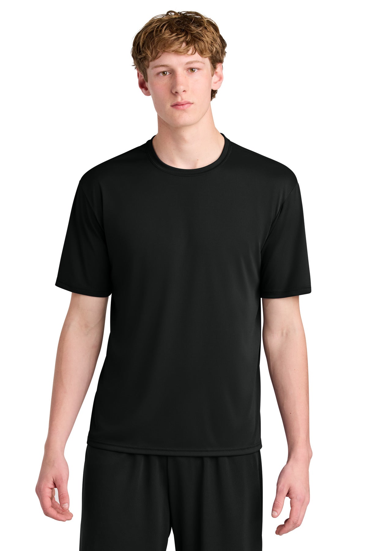 a4 airflex short sleeve tee a4n3531 front view on model – diy printz
