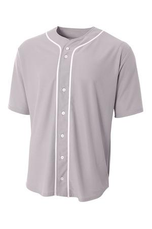 lose up of full button placket on a4 baseball jersey a4n4184 – diy printz