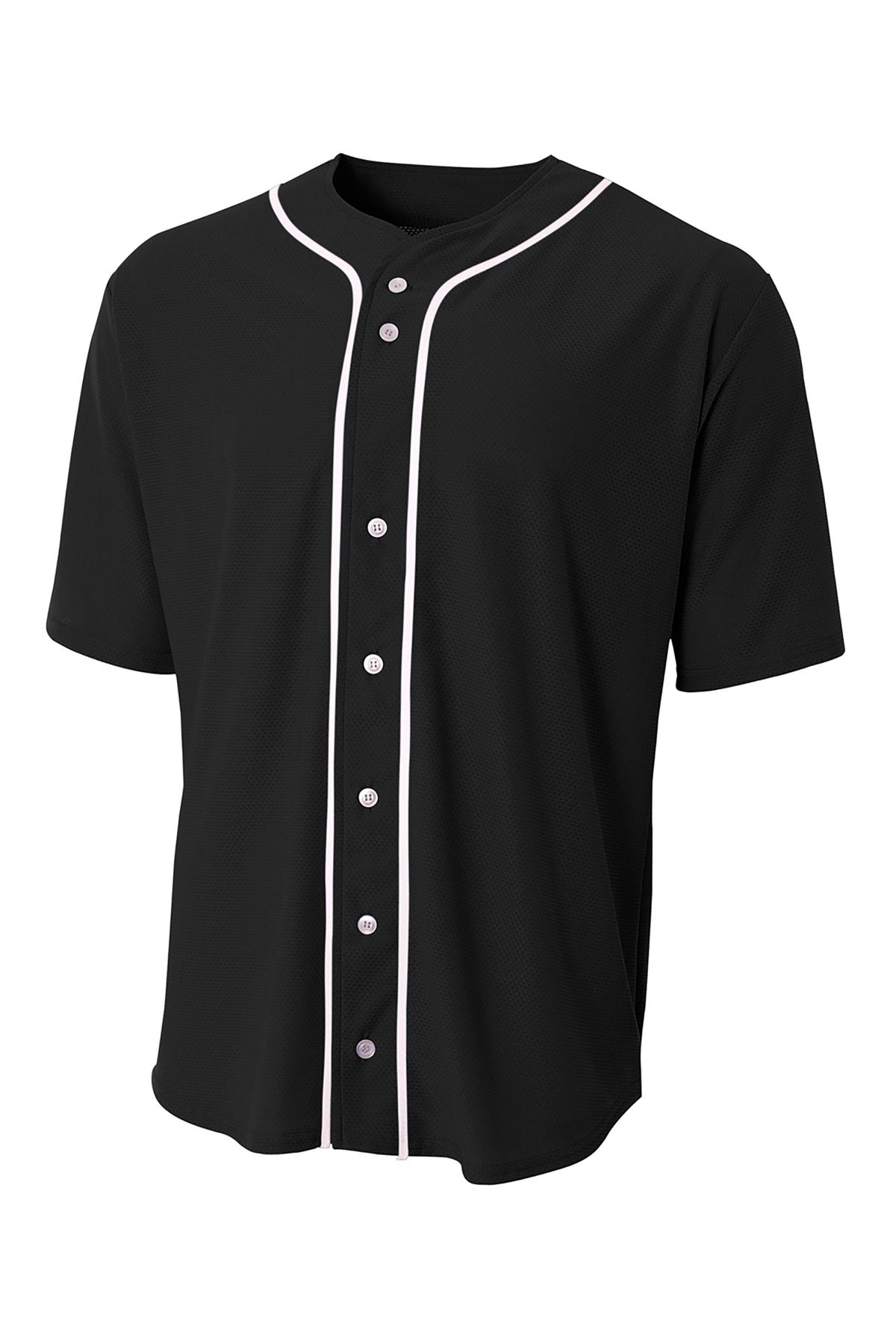 a4 short sleeve full button baseball jersey used for team uniforms – diy printz