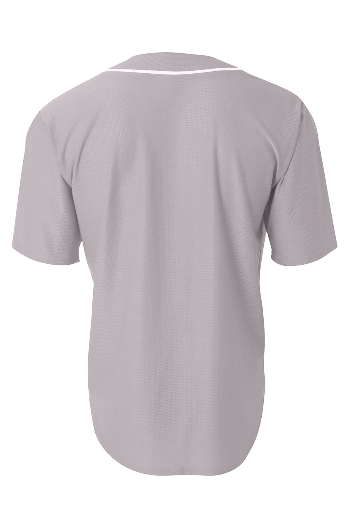 flat lay back of a4 short sleeve full button baseball jersey a4n4184 – diy printz