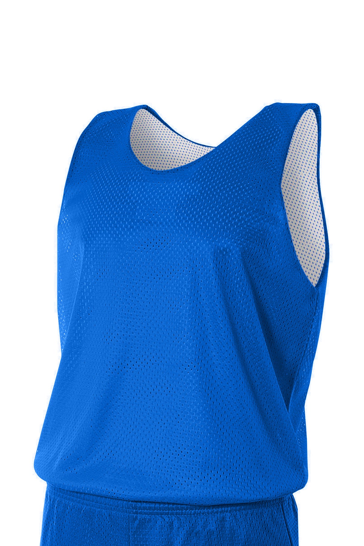 flat lay front of a4 sprint reversible mesh tank light side – diy printz