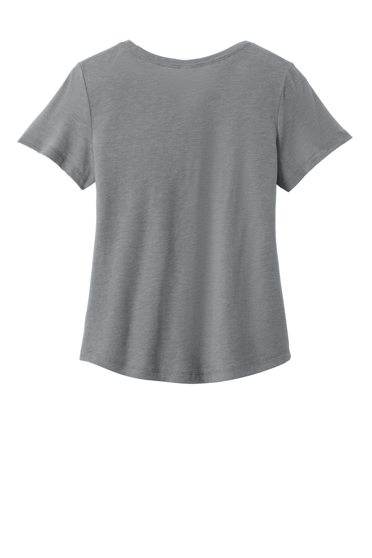 close up of scoop neck on allmade womens relaxed tri blend tee al2015 – diy printz