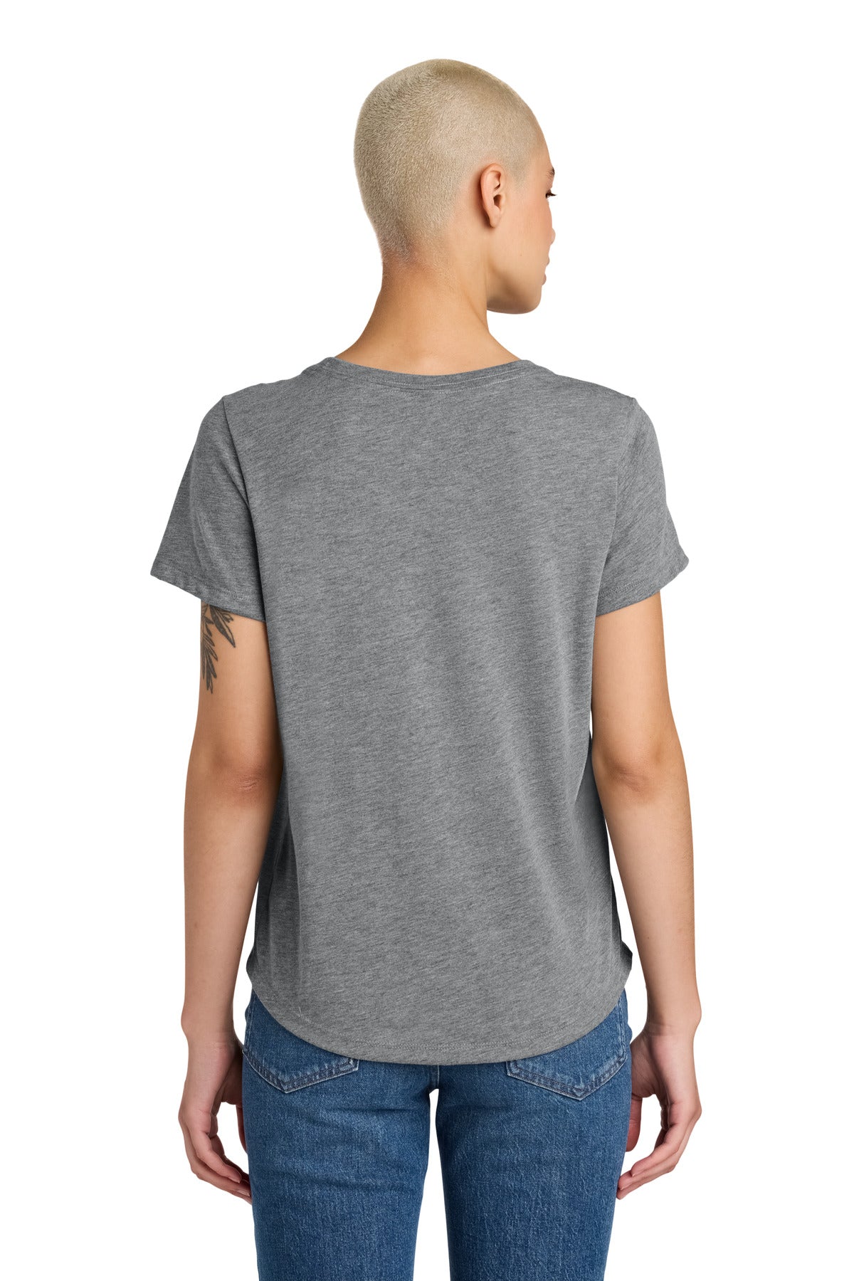 allmade womens relaxed tri blend scoop neck tee al2015 back view – diy printz