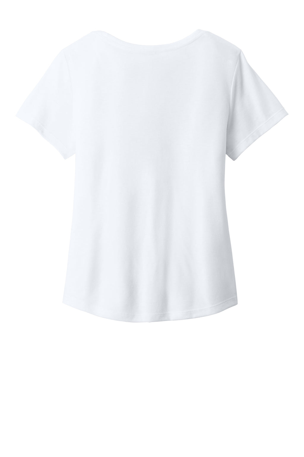 close up of shaped hem on allmade womens relaxed tri blend scoop neck tee – diy printz