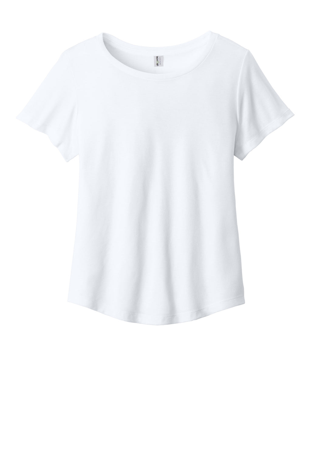 close up of scoop neckline on allmade womens relaxed tri blend tee al2015 – diy printz