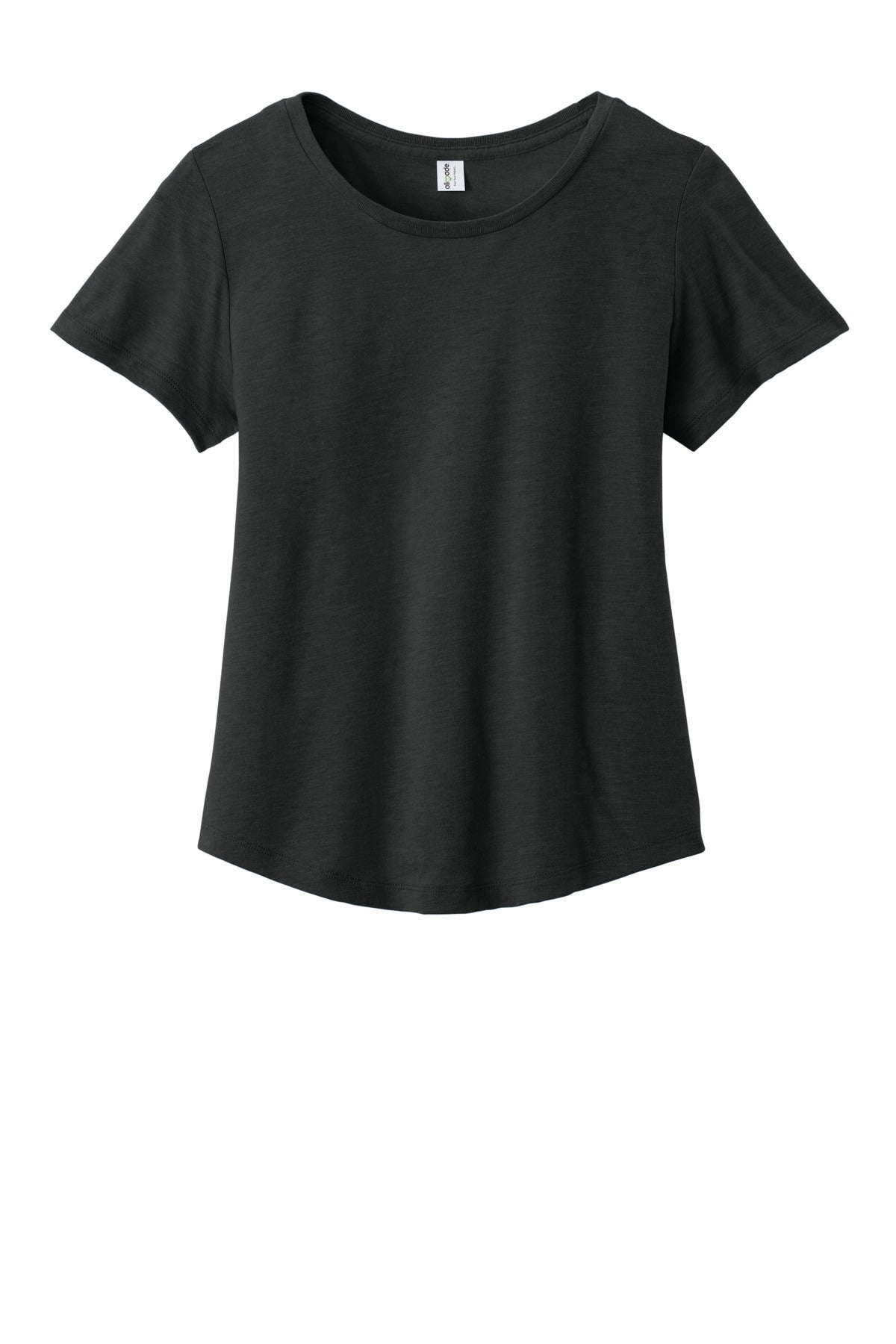 close up of tri blend fabric texture on allmade womens relaxed scoop neck tee – diy printz