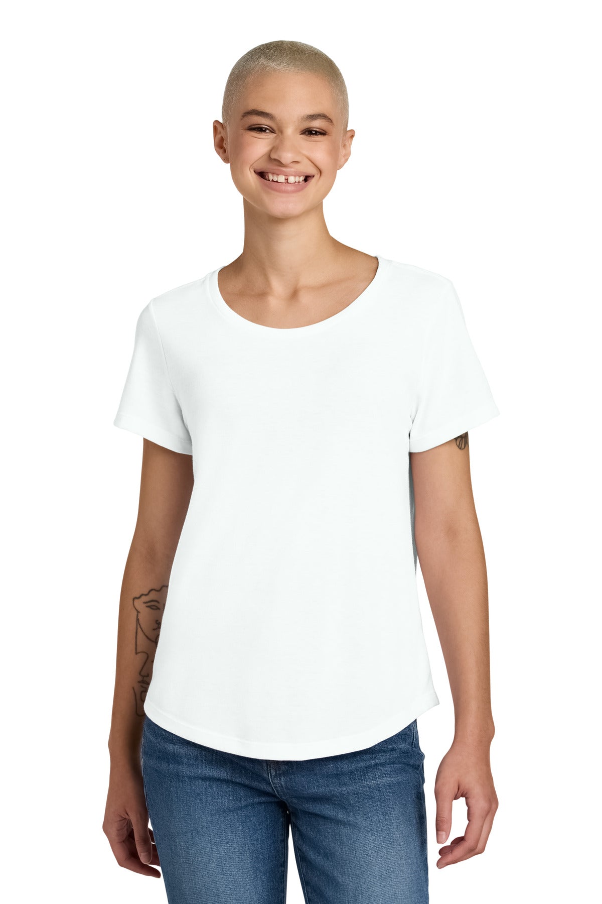 fabric detail of allmade womens relaxed tri blend tee recycled poly cotton modal – diy printz