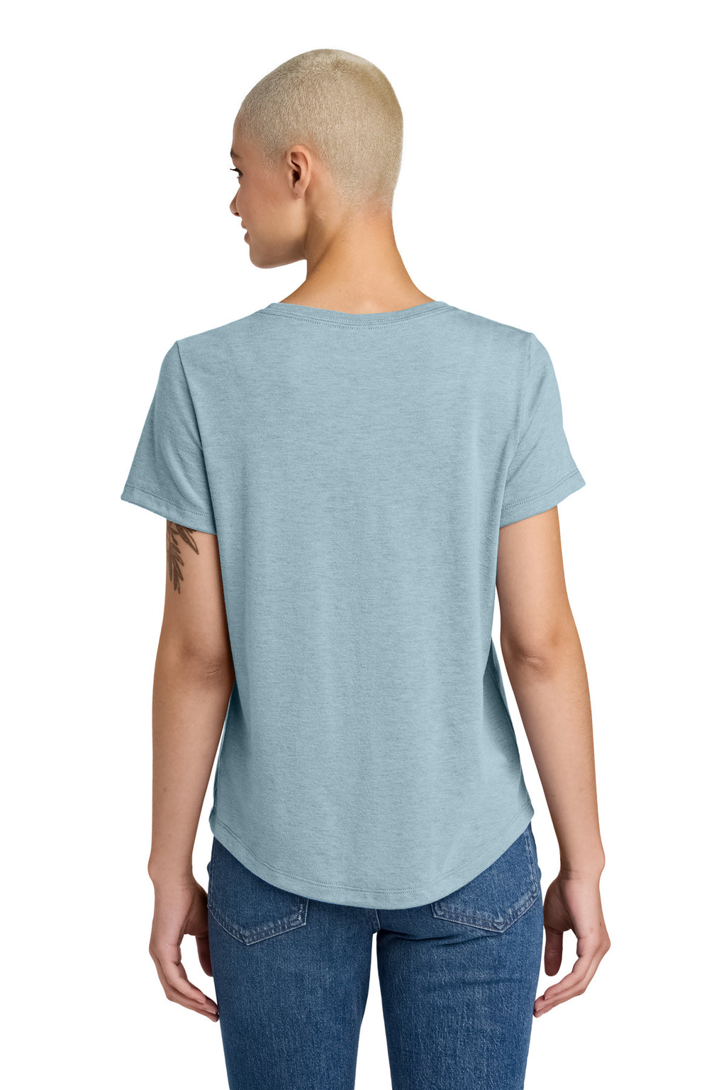 front chest area ready for custom print on allmade womens relaxed tri blend tee – diy printz