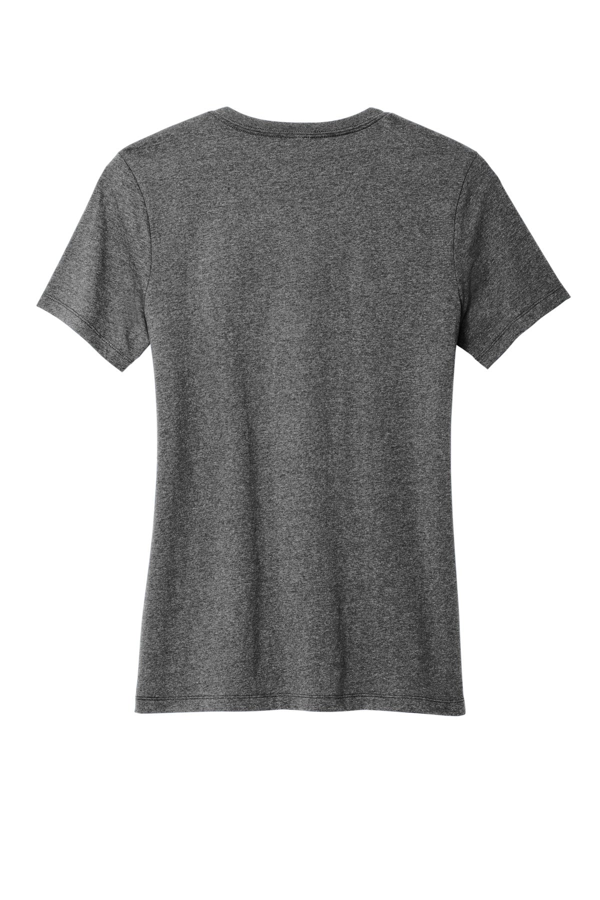 allmade womens recycled blend v neck tee remade grey heather front view – diy printz