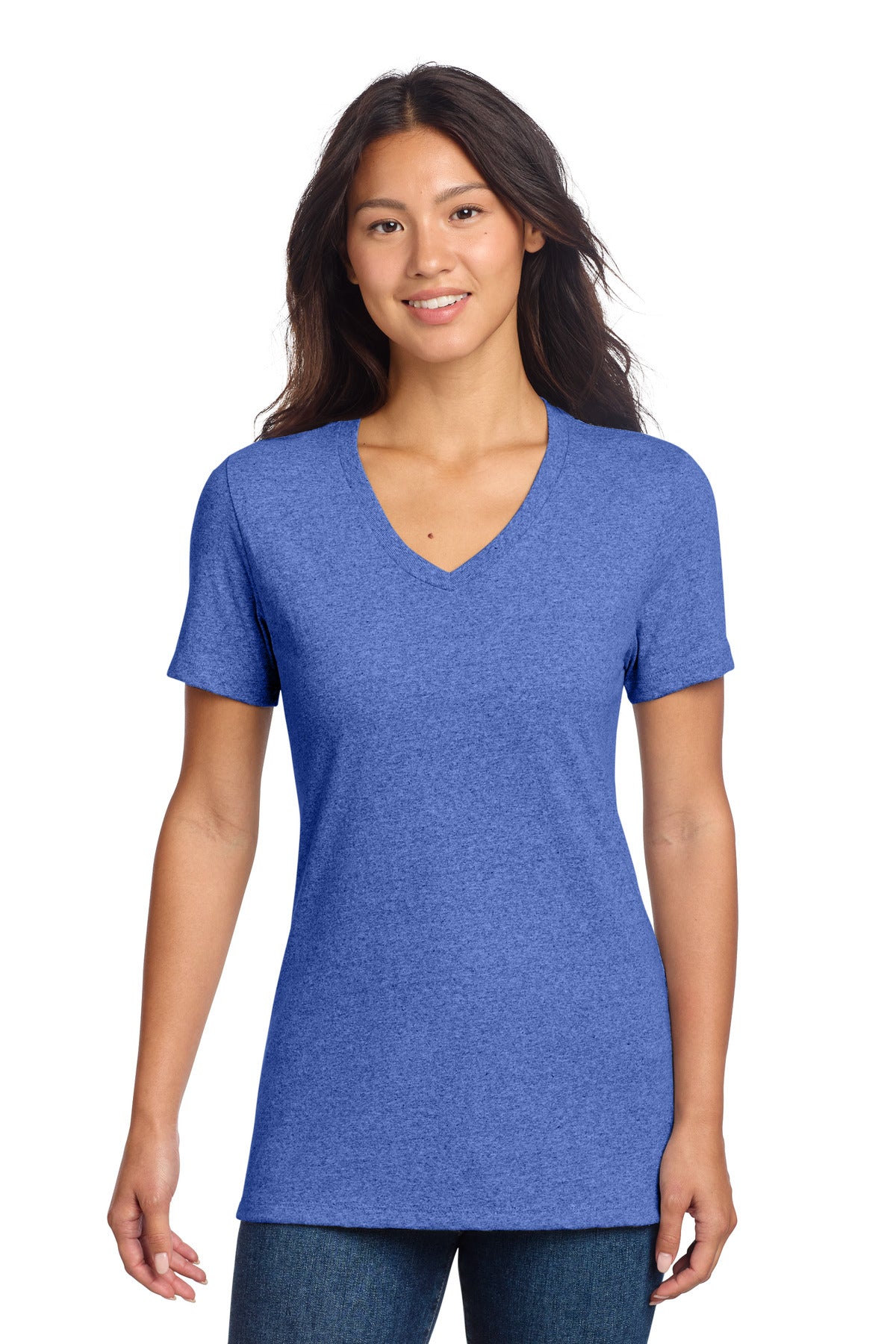 close up of v neckline on allmade womens recycled blend tee al2303 – diy printz