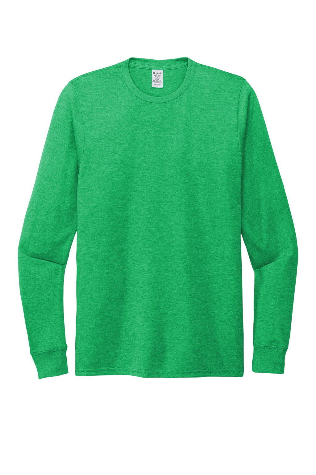 Unisex long sleeve tee on model for custom branded apparel