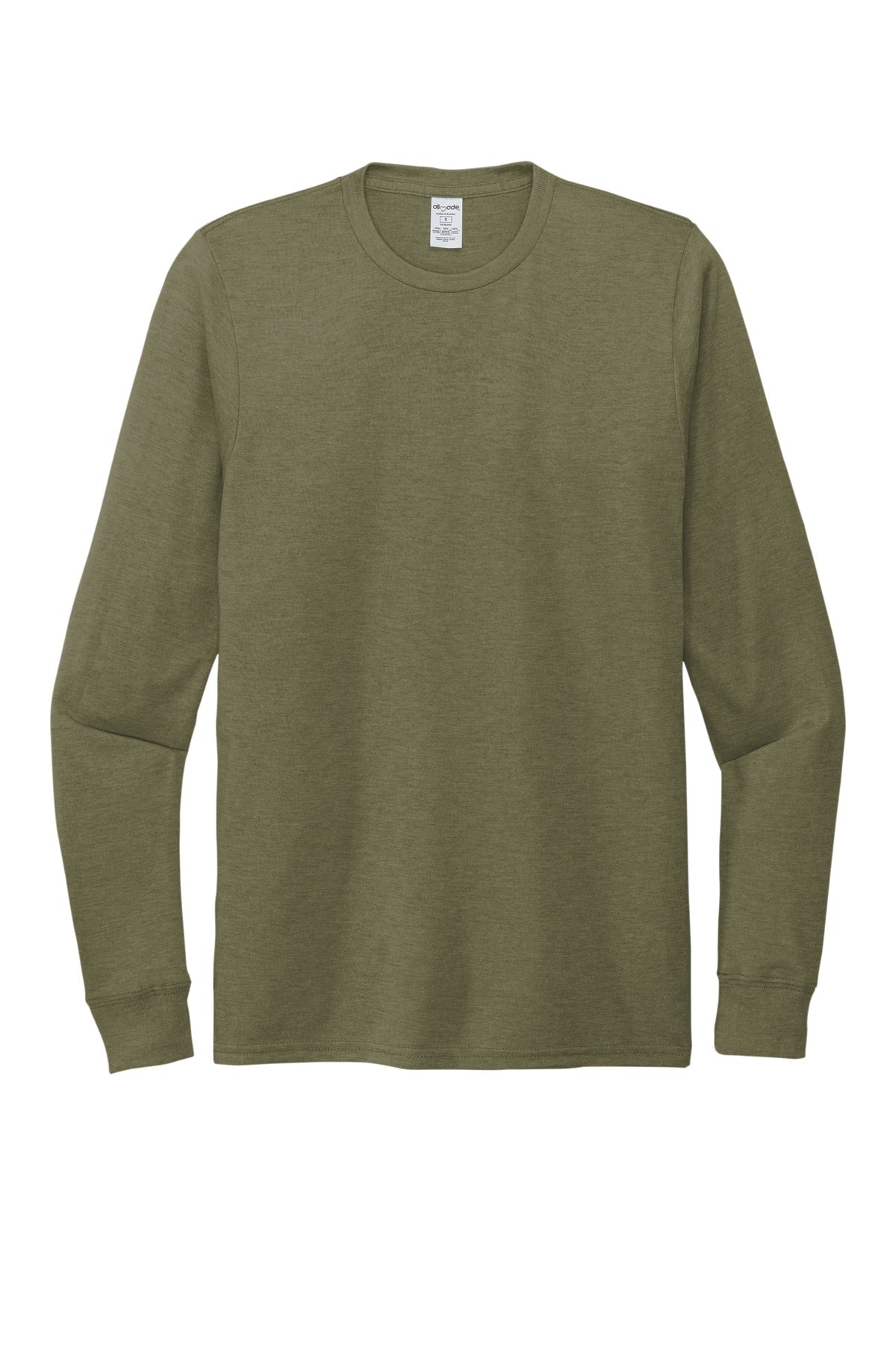 Blank soft long sleeve tee flat lay for DTF transfer orders