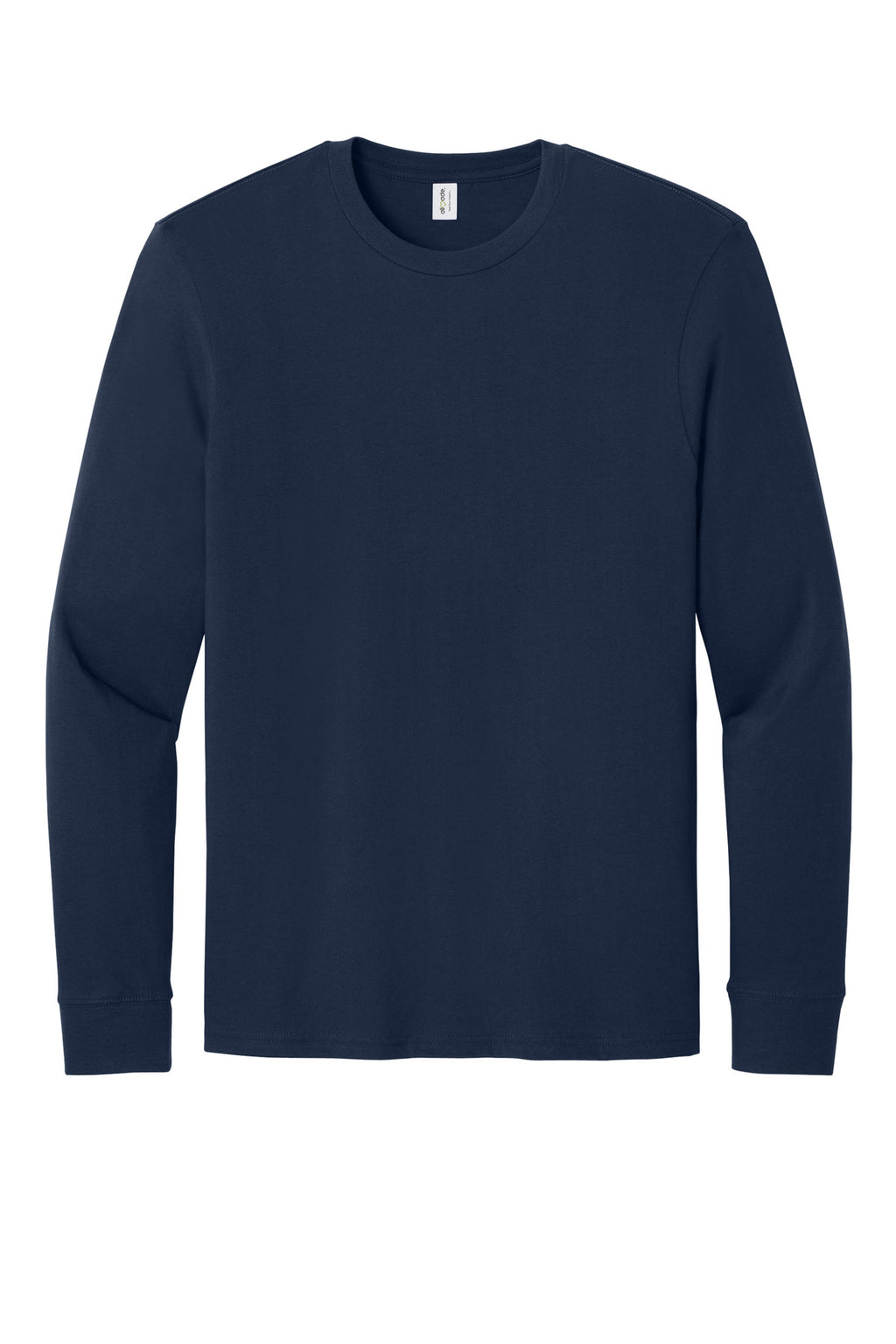 Blank unisex long sleeve tee on hanger