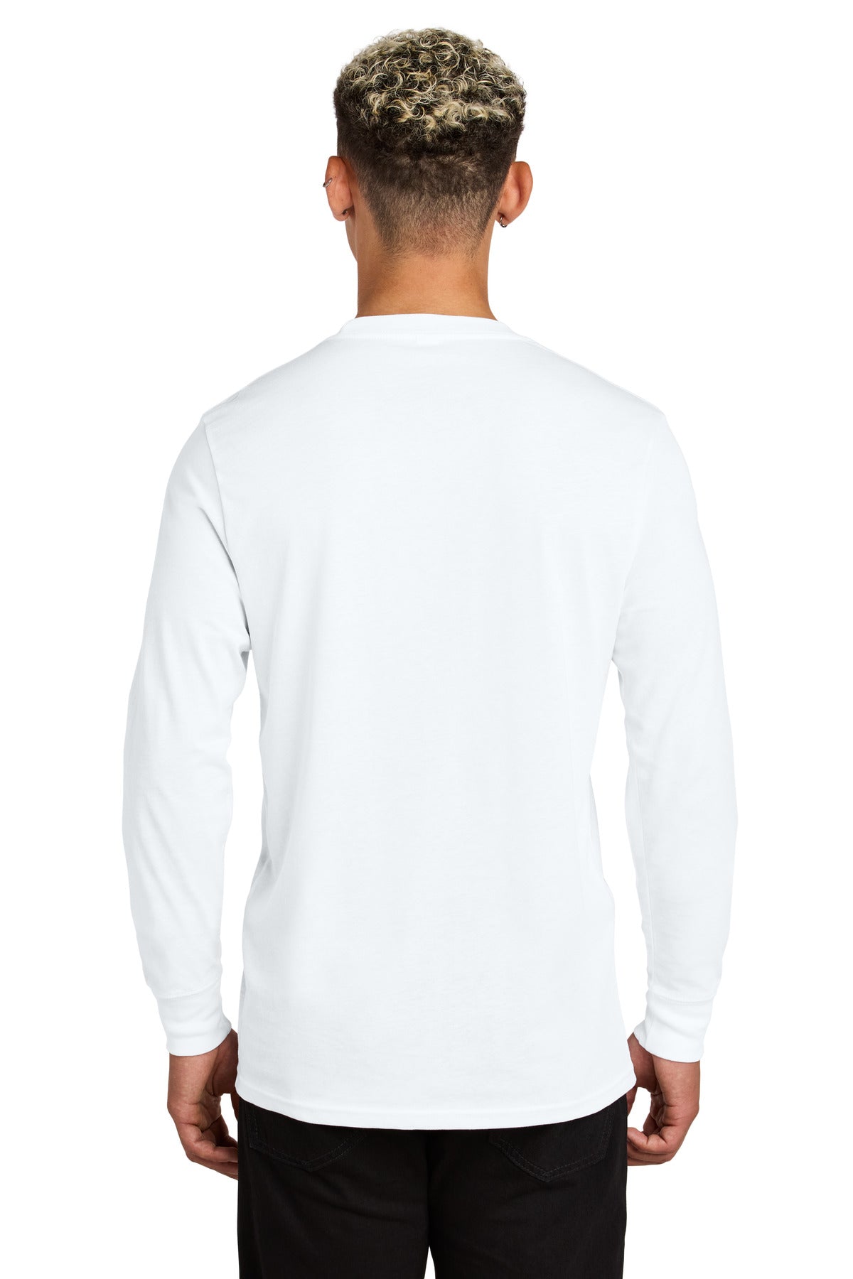 AL6104 long sleeve organic cotton tee back view