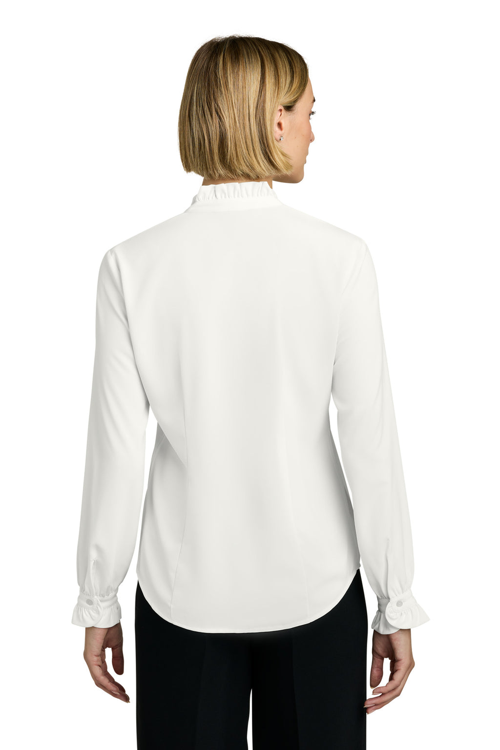 Brooks Brothers Women's Long Sleeve Ruffle Collar Blouse BB18011