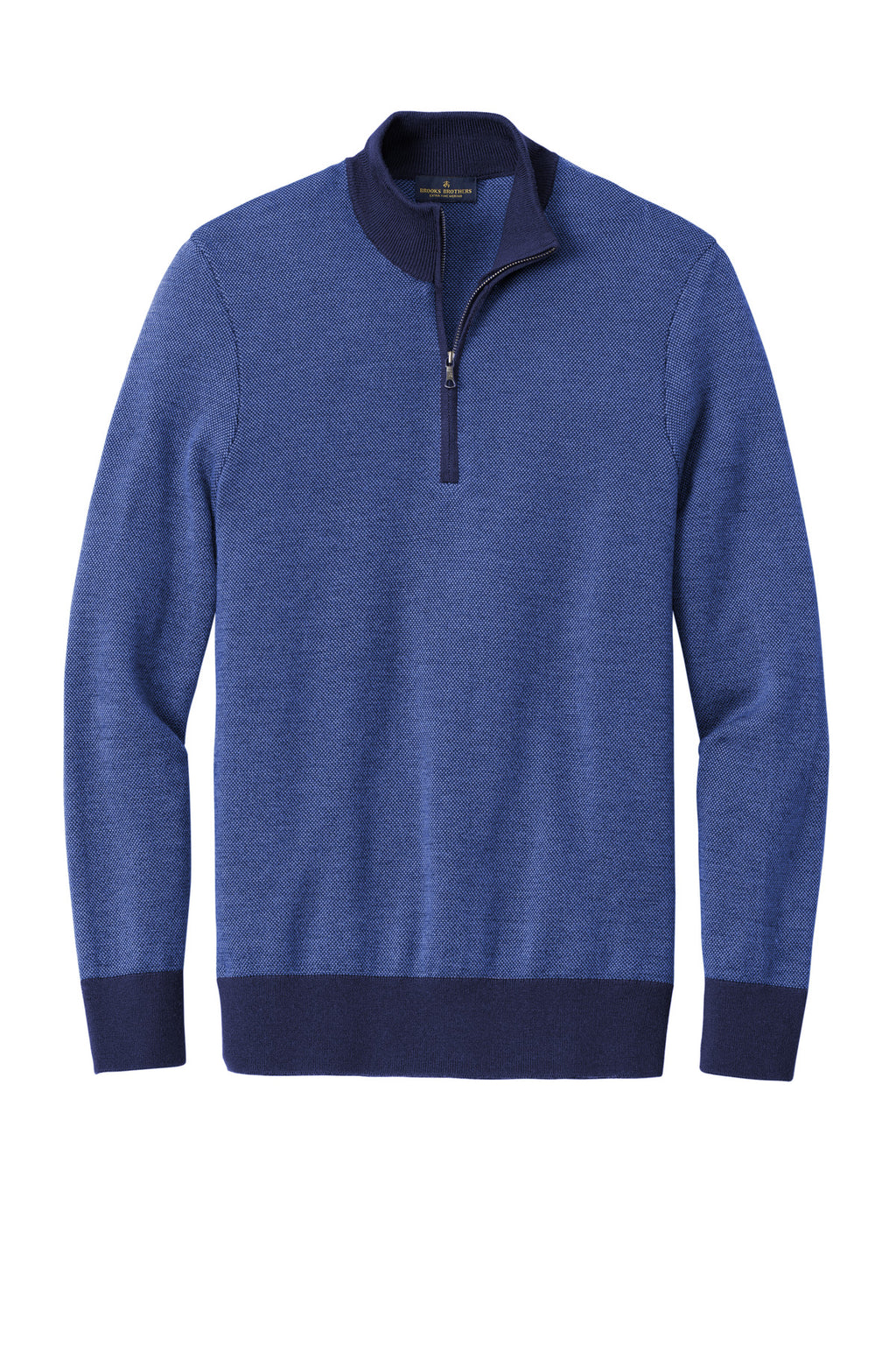 Brooks Brothers Washable Merino Birdseye 1/4-Zip Sweater BB18412