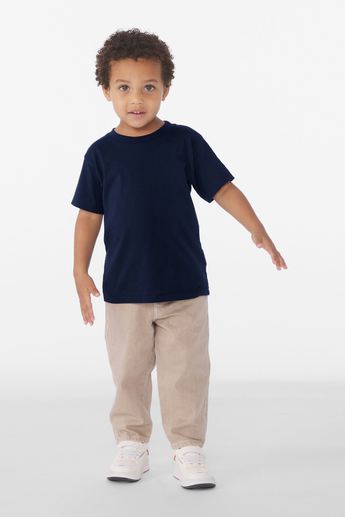 Cotton toddler shirt shoulder detail for DTG custom shirt orders