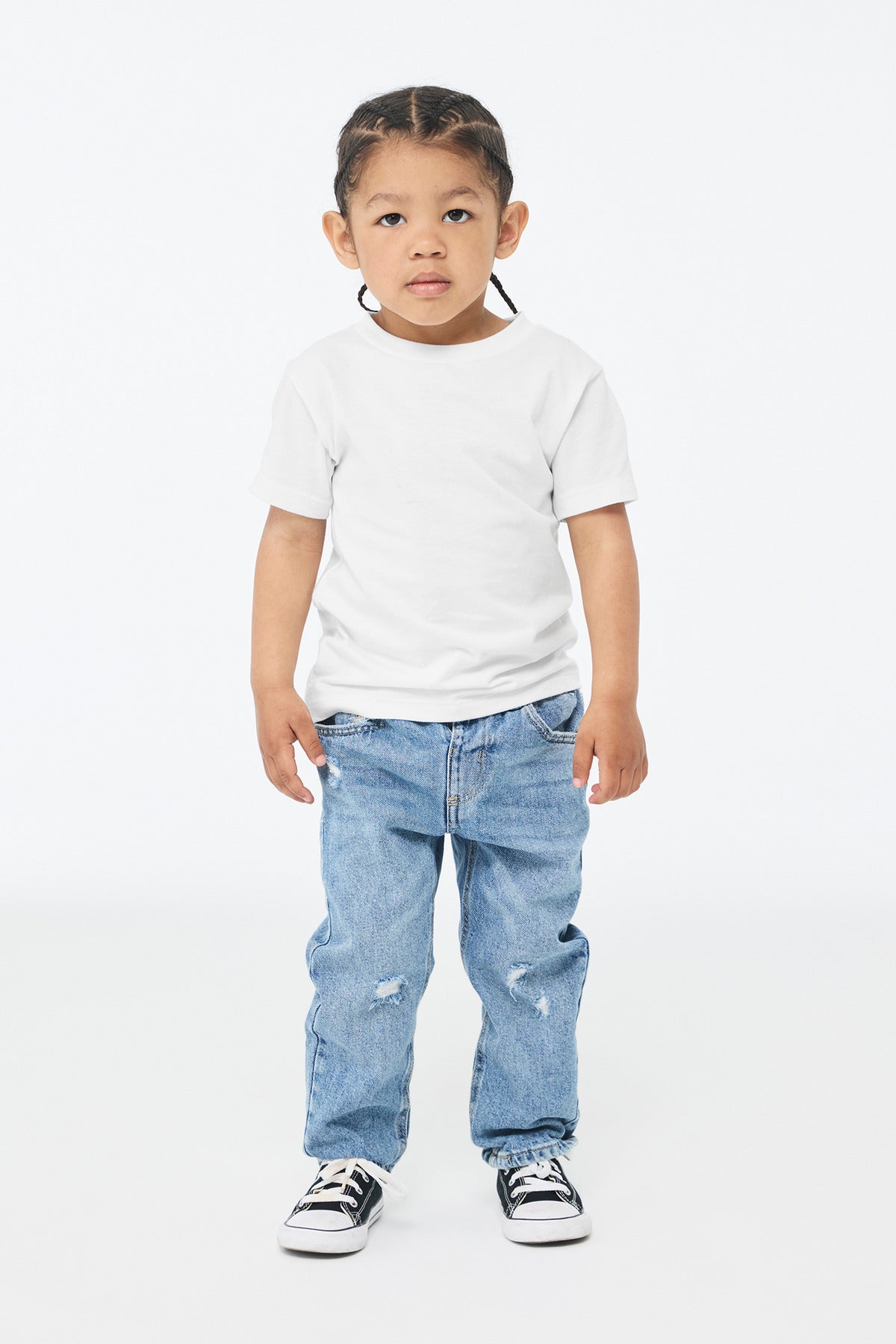 Blank print-ready toddler tee for same day custom family sets