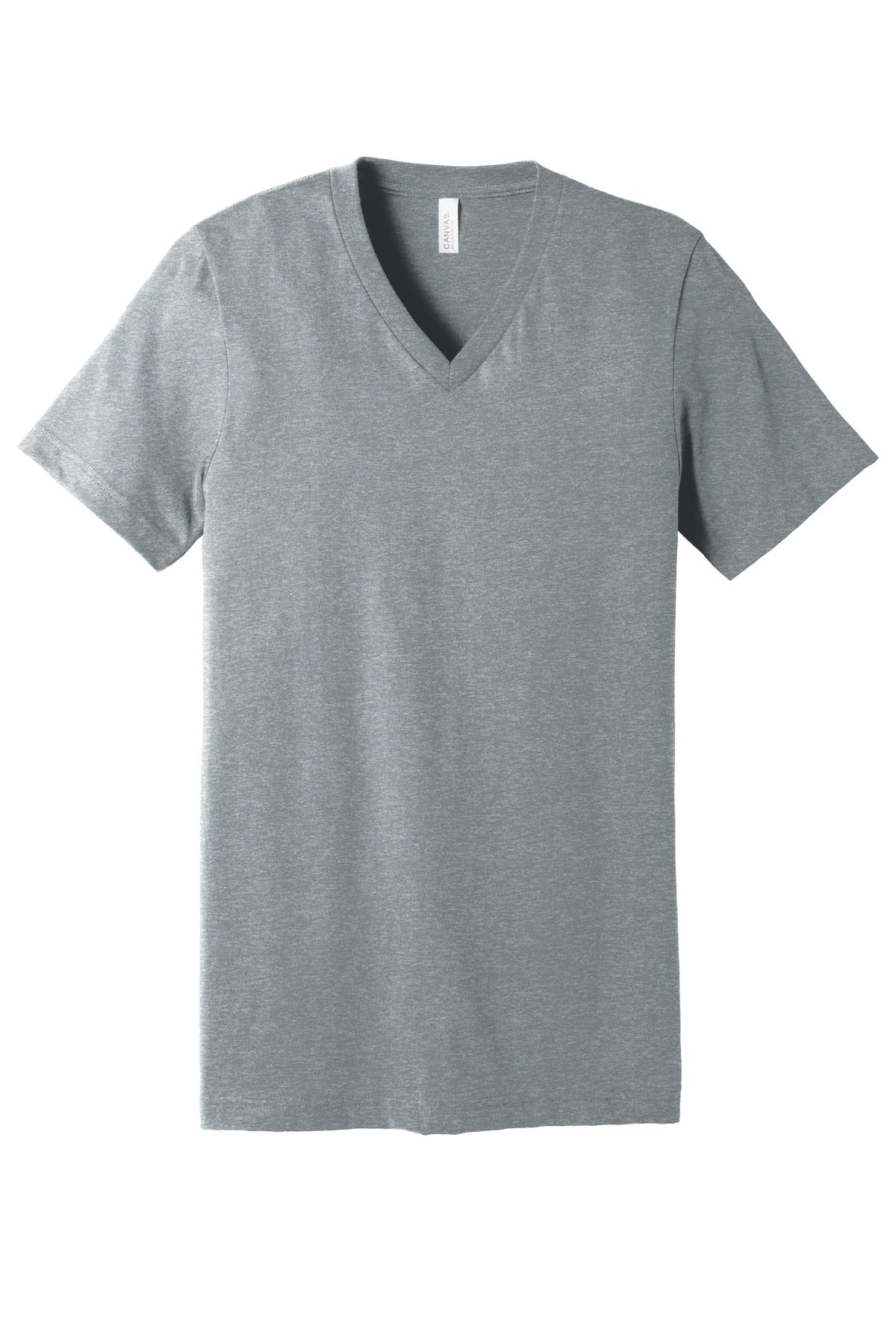 BELLA+CANVAS heather v-neck t-shirt side angle