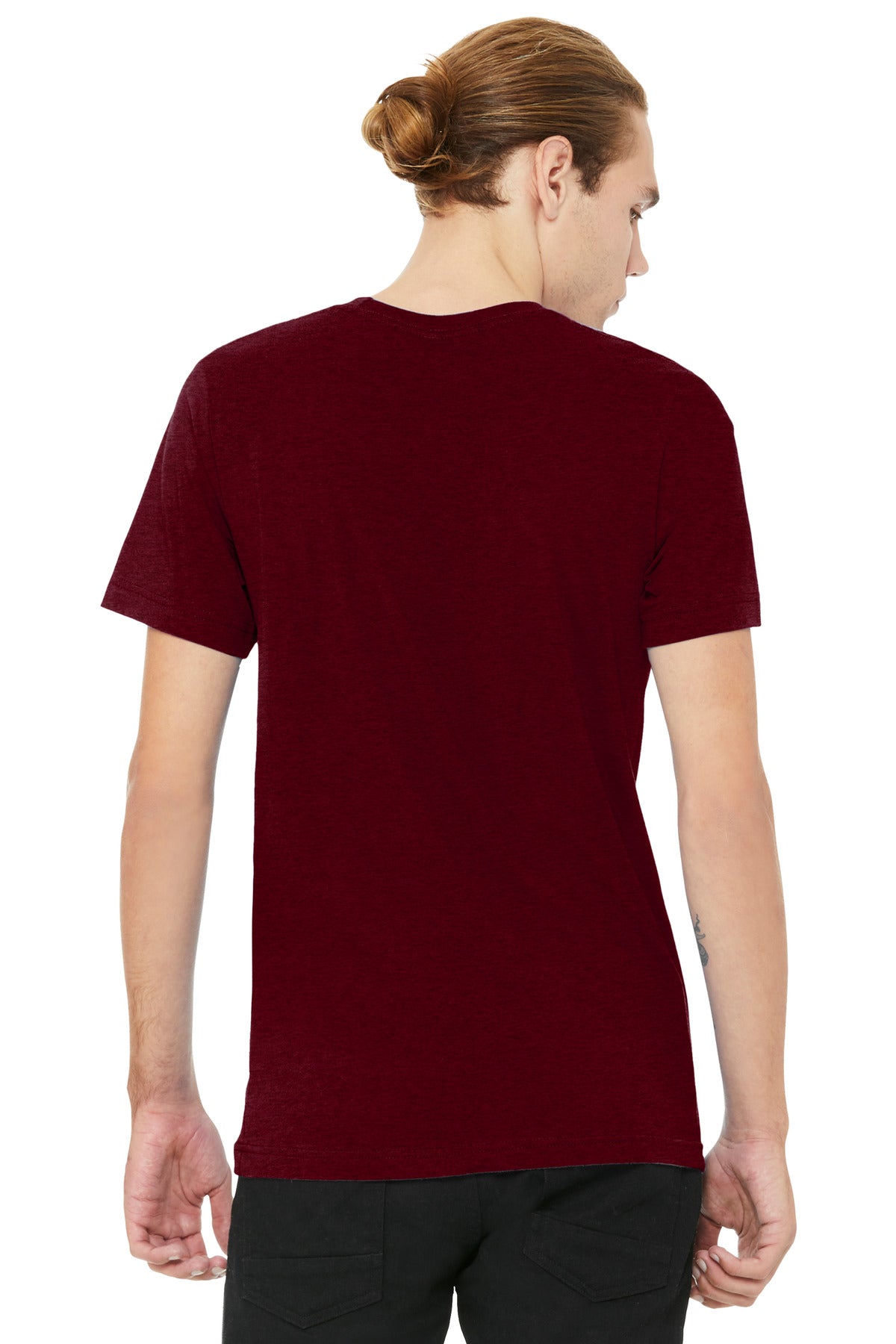 Back graphic placement on BC3005CVC custom shirt