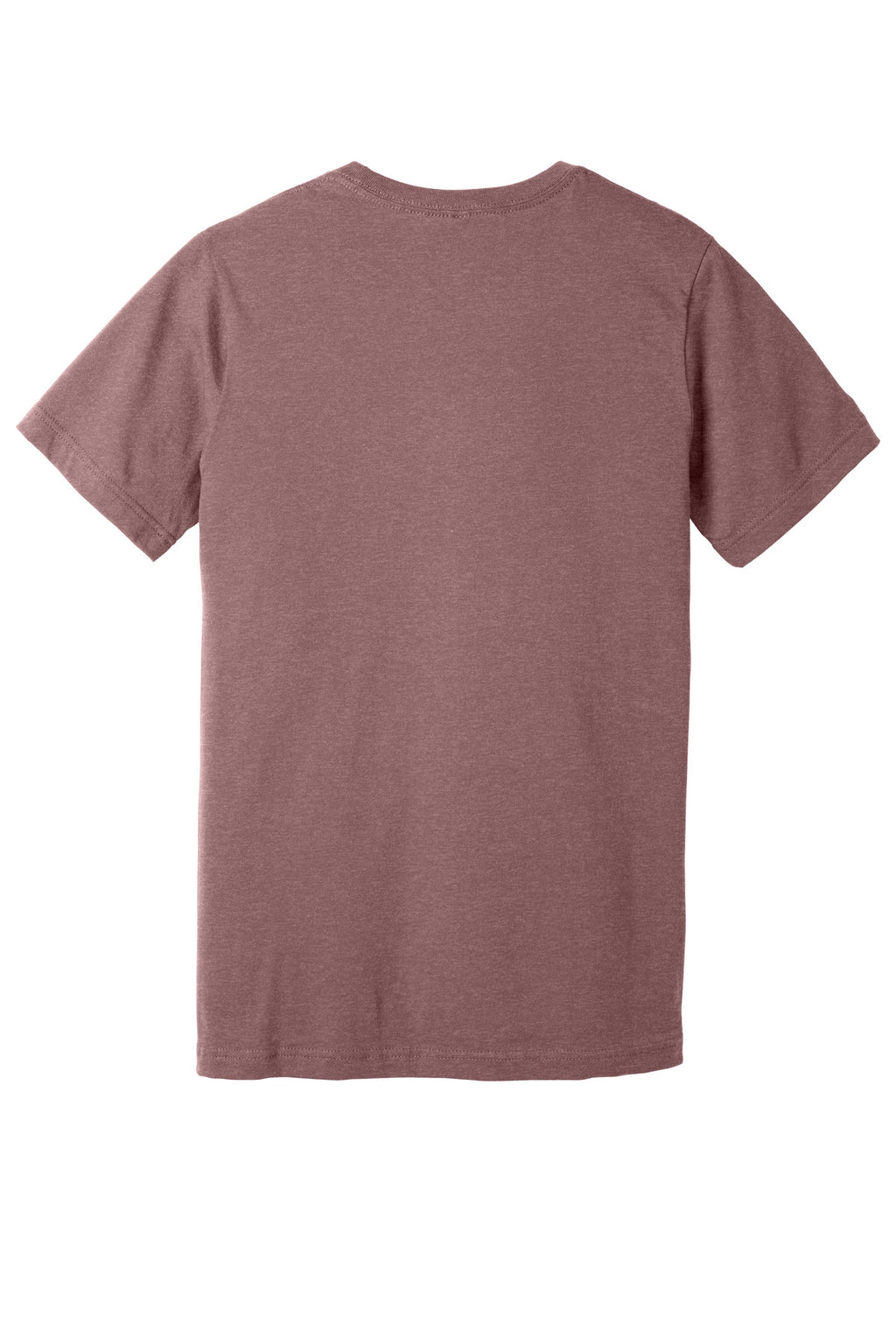BELLA+CANVAS shirt close-up showing stitched v-neck seam