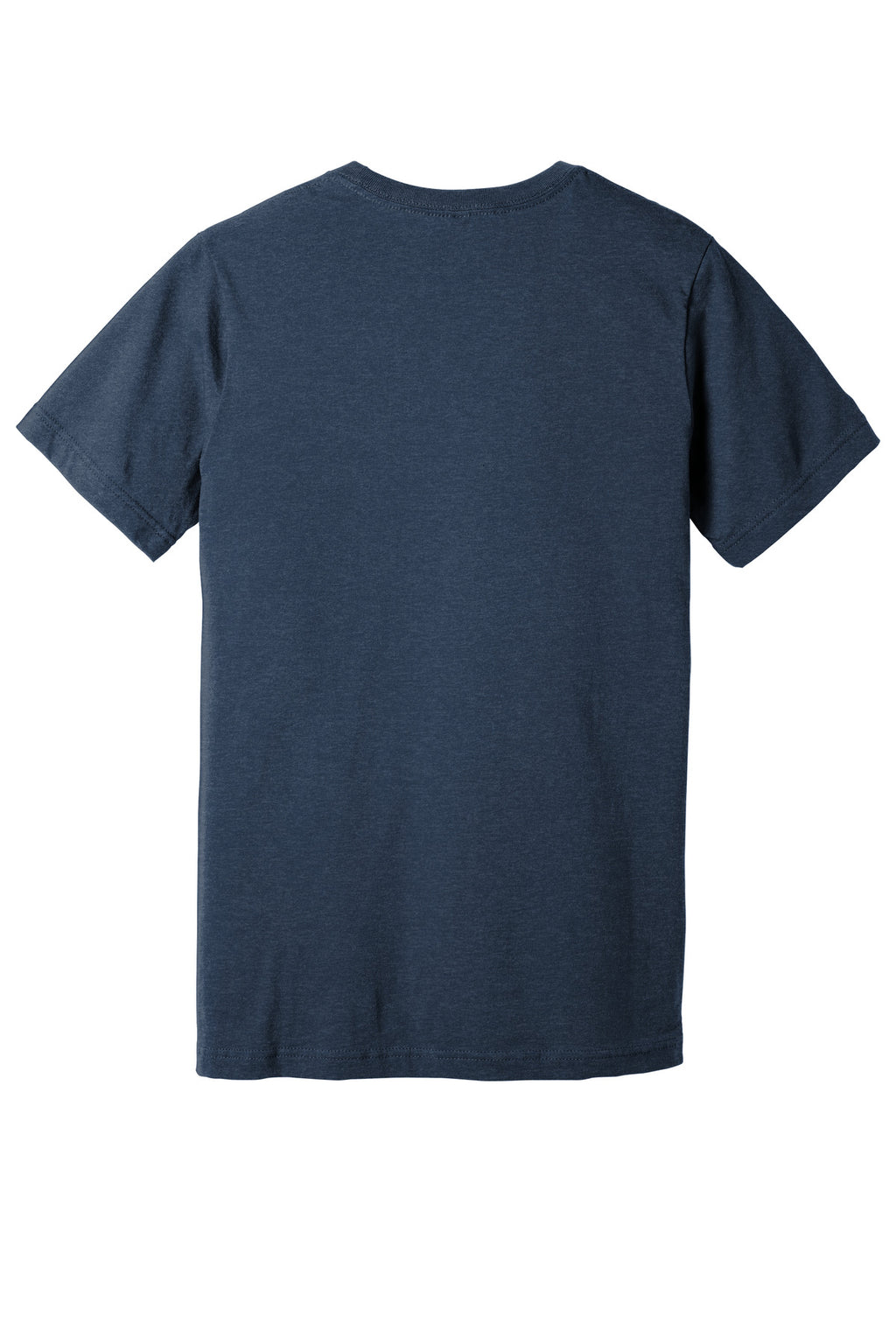 Heather CVC t-shirt sleeve and seam detail