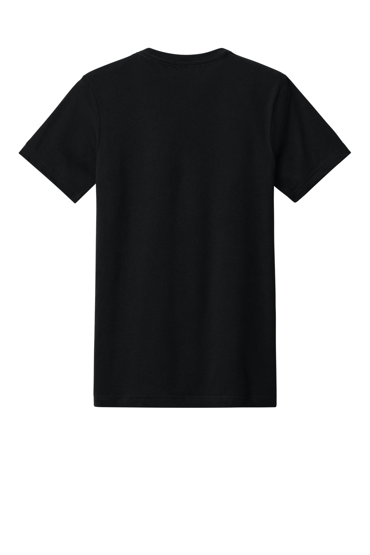 Soft custom v-neck t-shirt with modern retail presentation