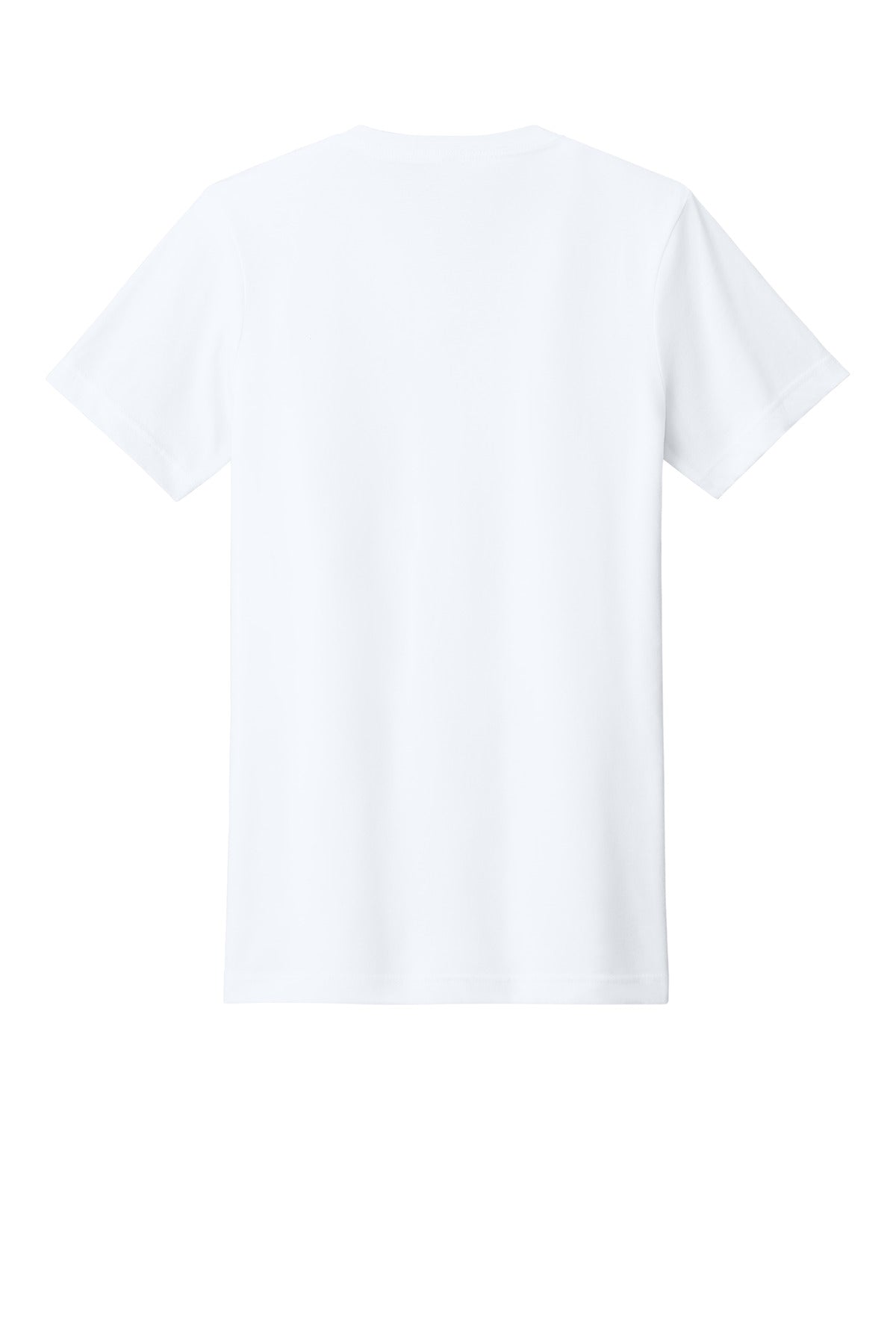 Unisex retail-fit v-neck t-shirt shown in natural light