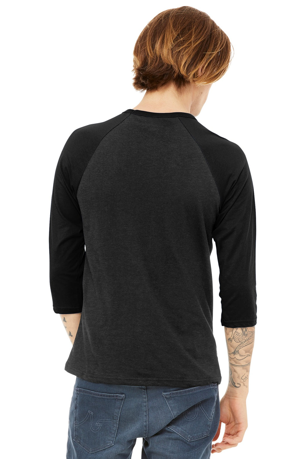 Side seam detail on BC3200 baseball tee