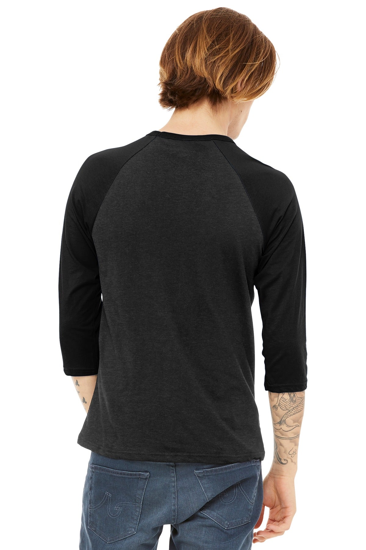 Side seam detail on BC3200 baseball tee