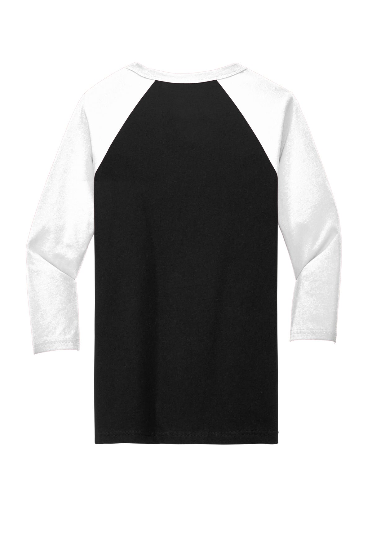 White and royal BC3200 baseball tee flat lay