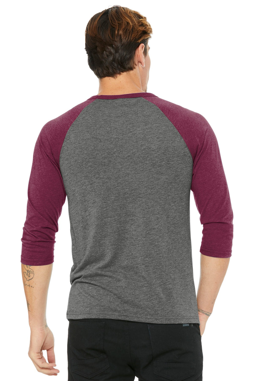 Baseball tee with left chest logo placement mockup