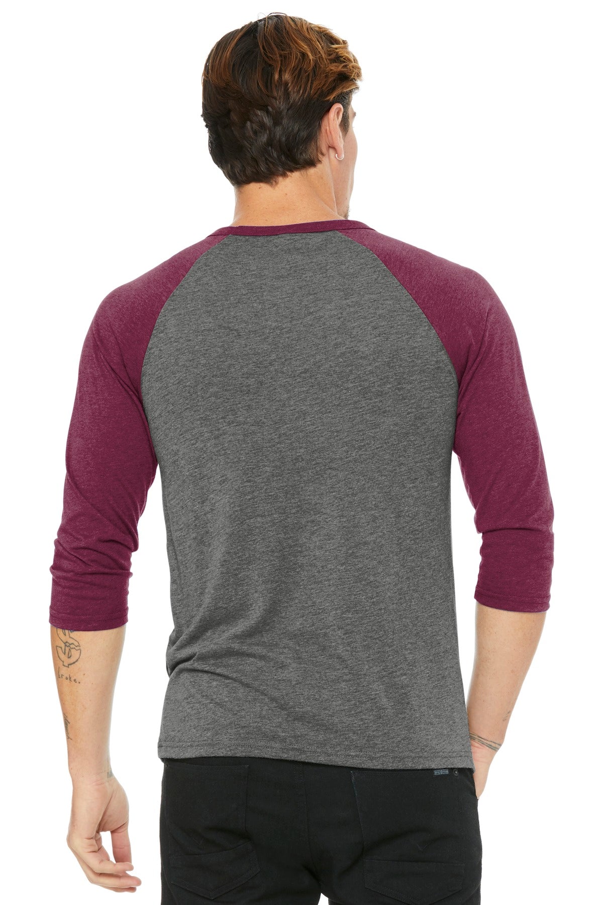 Baseball tee with left chest logo placement mockup