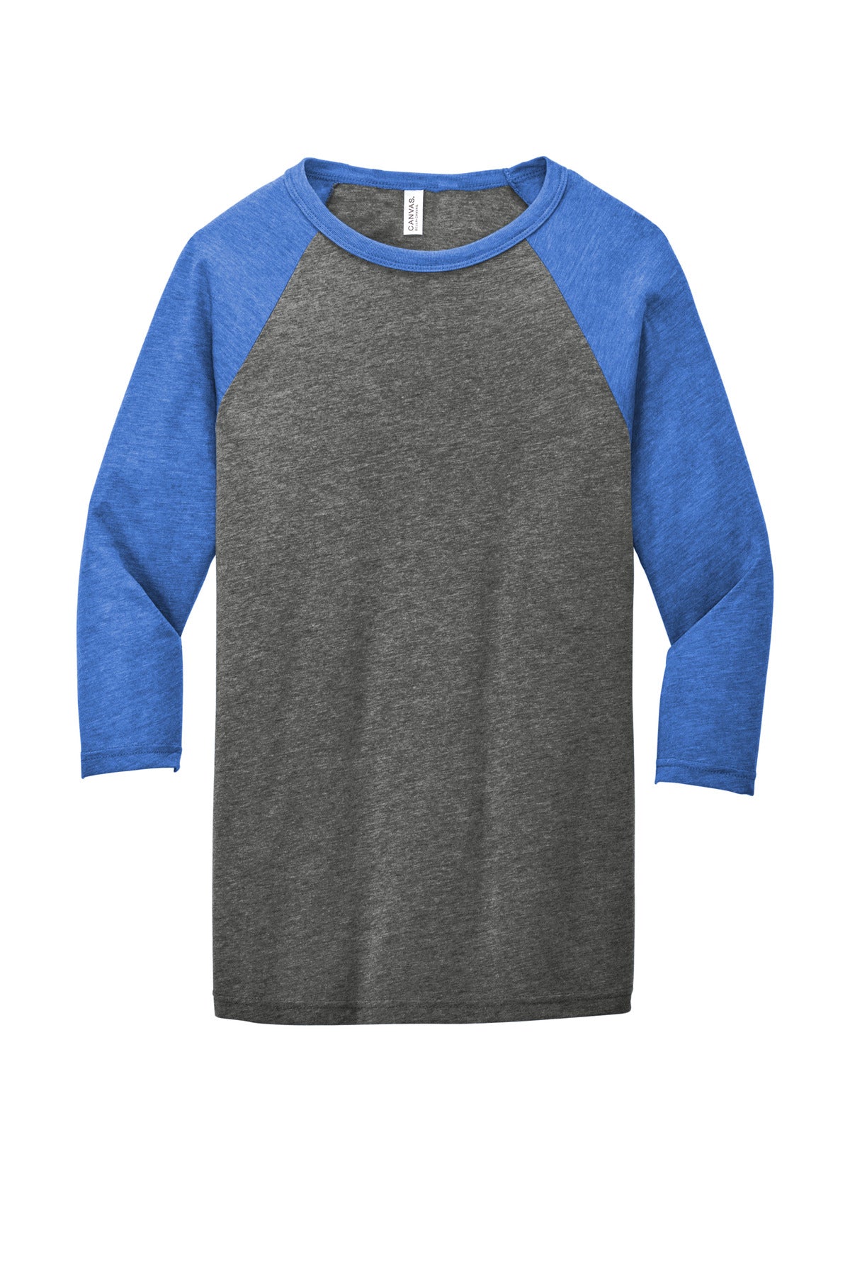 Unprinted raglan shirt back view for custom baseball uniform printing