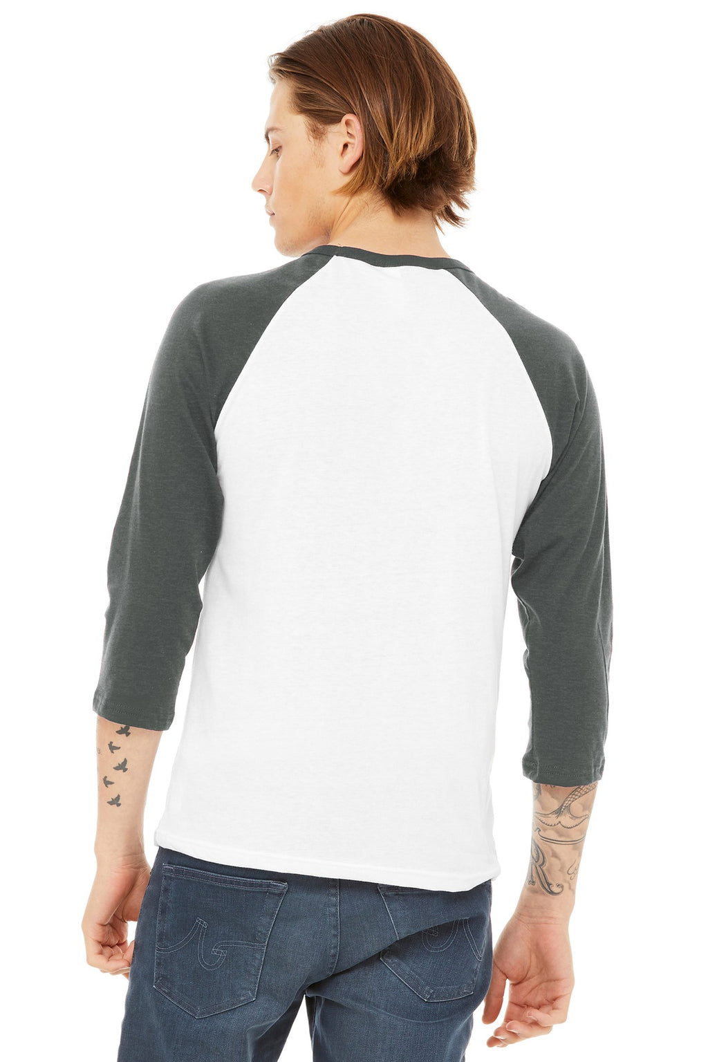 Side seam detail on baseball tee for custom printed shirt programs