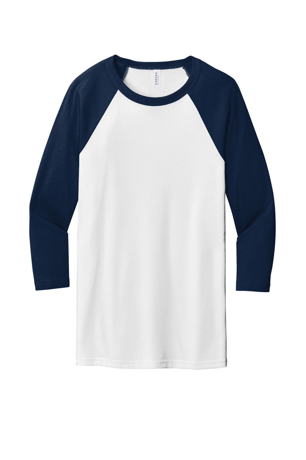 Baseball tee neckline detail for DTF printed shirt applications