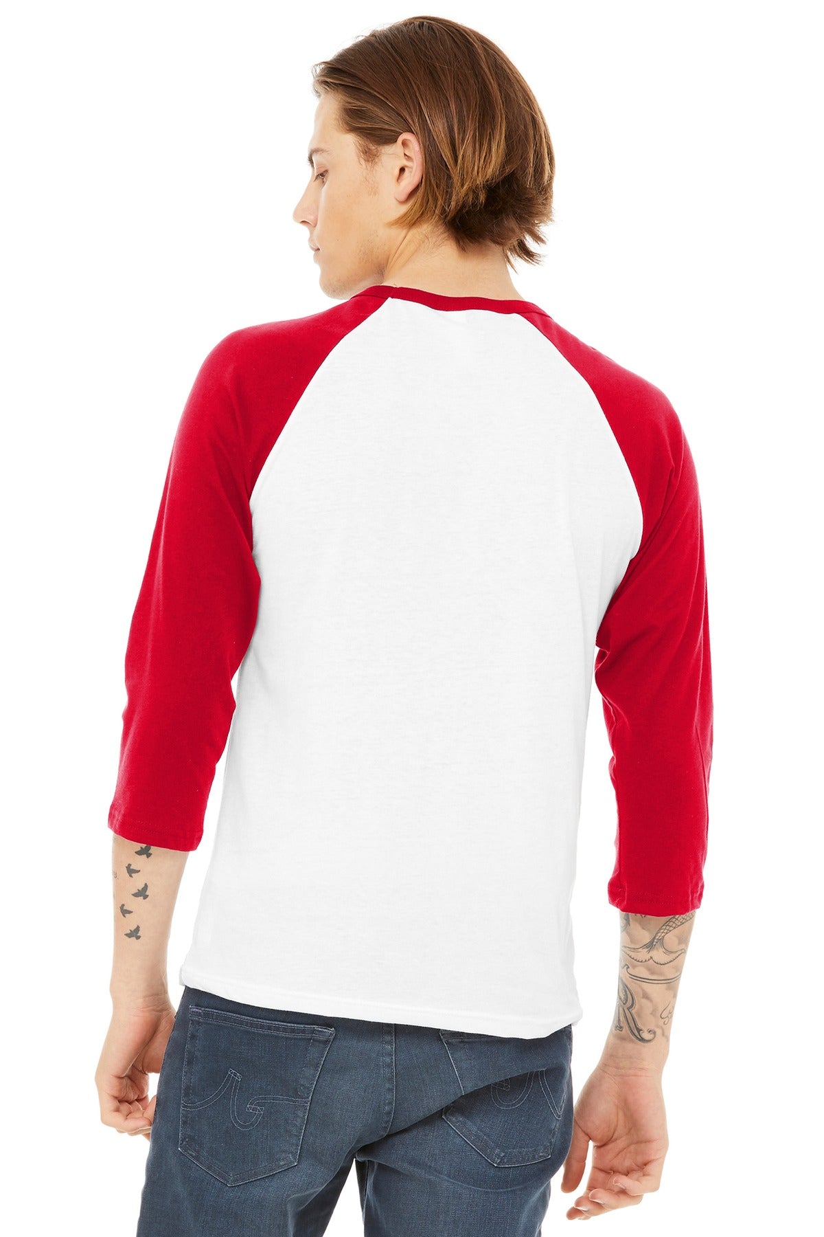 BELLA+CANVAS raglan baseball shirt side angle