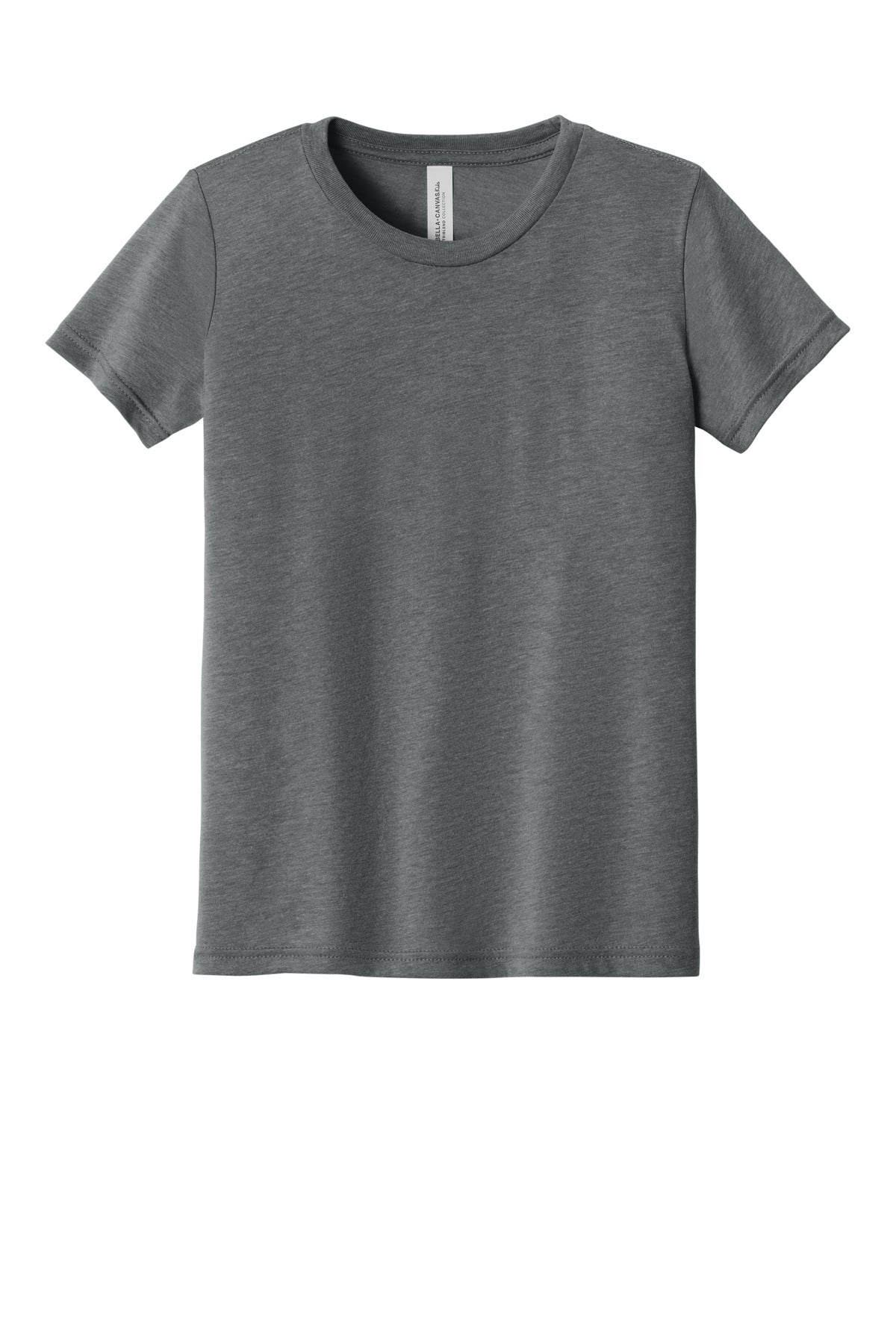 Blank youth triblend shirt side angle for DIY Printz custom apparel