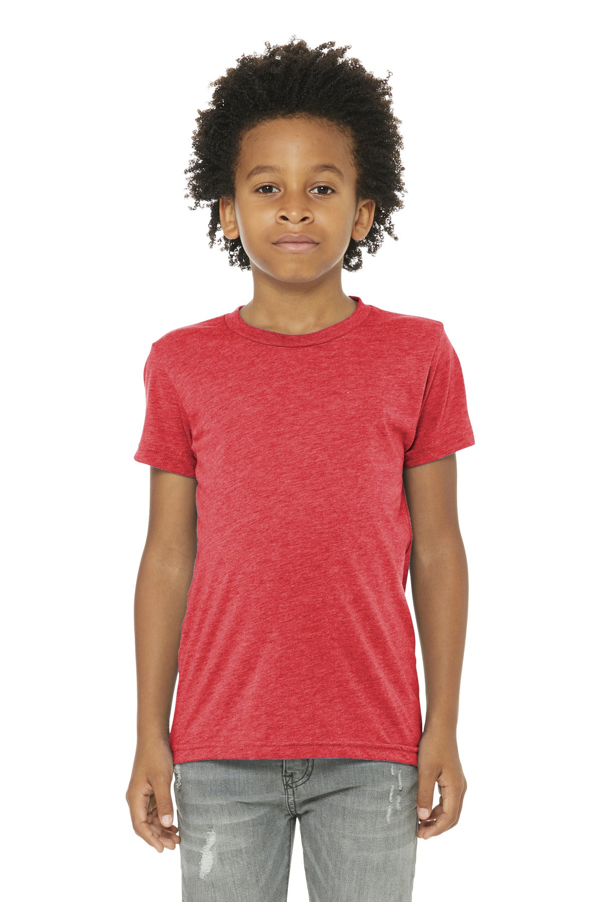 Youth triblend tee front display for DTF custom printing projects